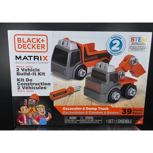 Black & Decker 39-Pcs STEM 2-Vehicle Build-It Kit, Educational Toy - Picture 1 of 8